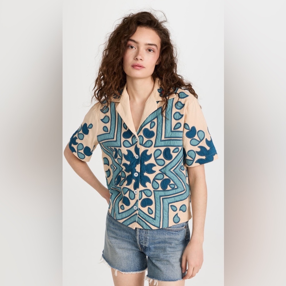 NWT Sea Kaia Kaleidoscope Applique Top